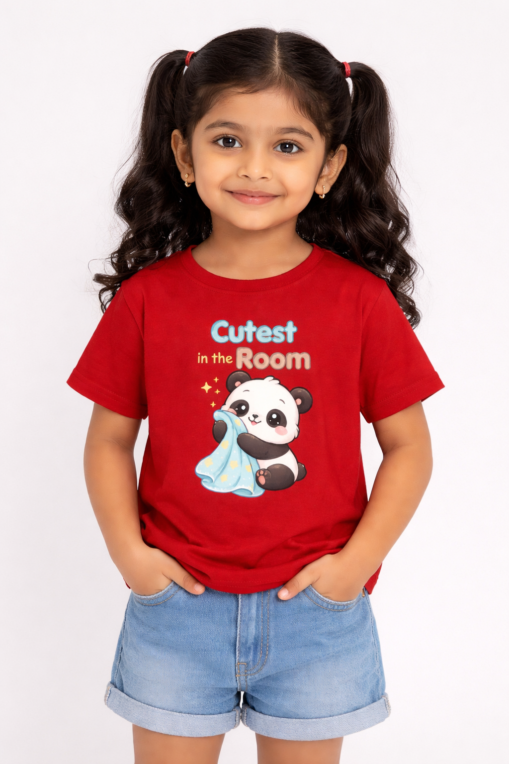 Cutest in the Room Panda Kids T-Shirt