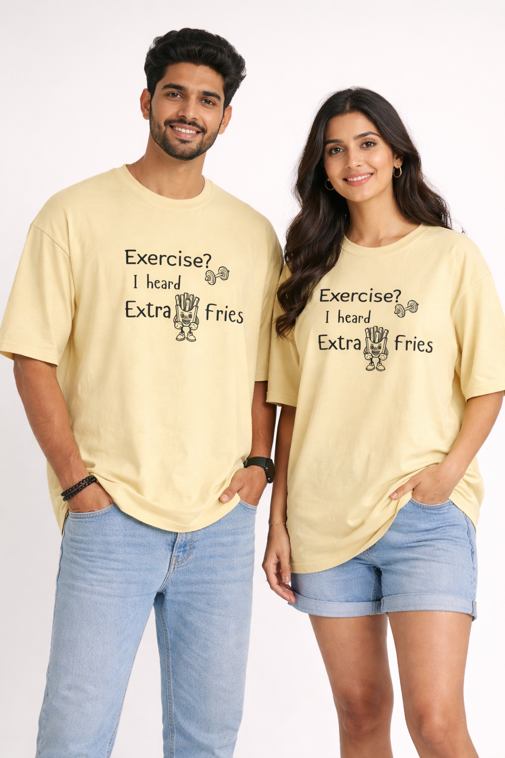 Foodie Humor Oversized Cotton Tee