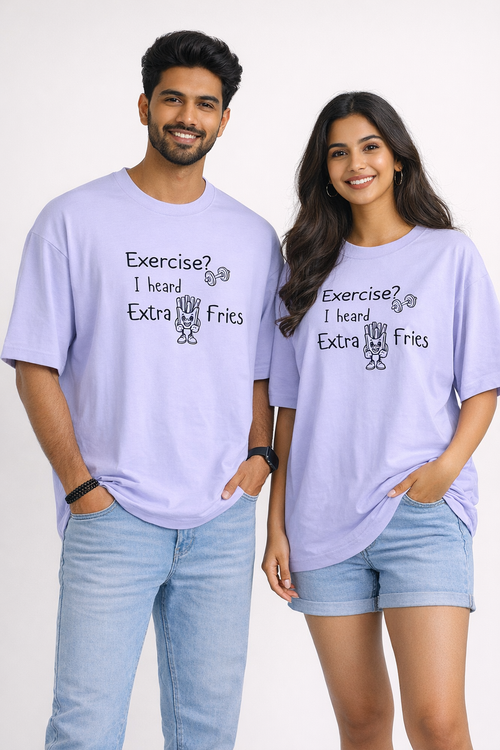 Foodie Humor Oversized Cotton Tee