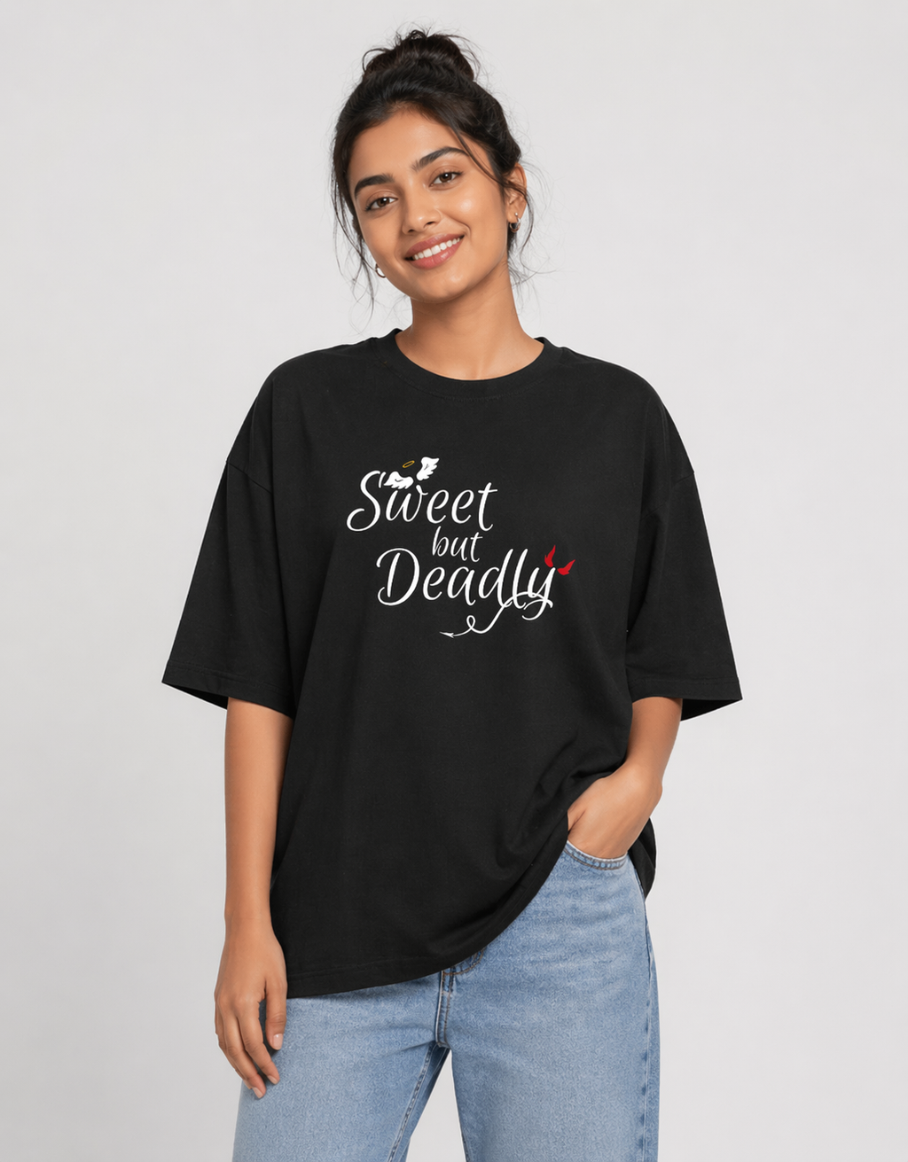 Sweet But Deadly Oversized T-Shirt – 240 GSM Heavyweight Cotton