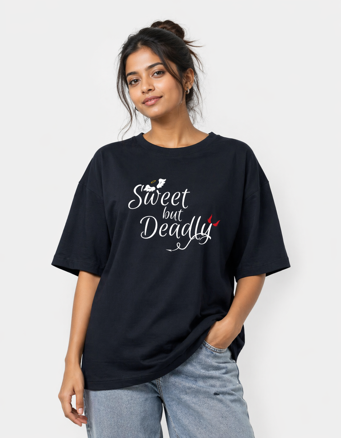 Sweet But Deadly Oversized T-Shirt – 240 GSM Heavyweight Cotton