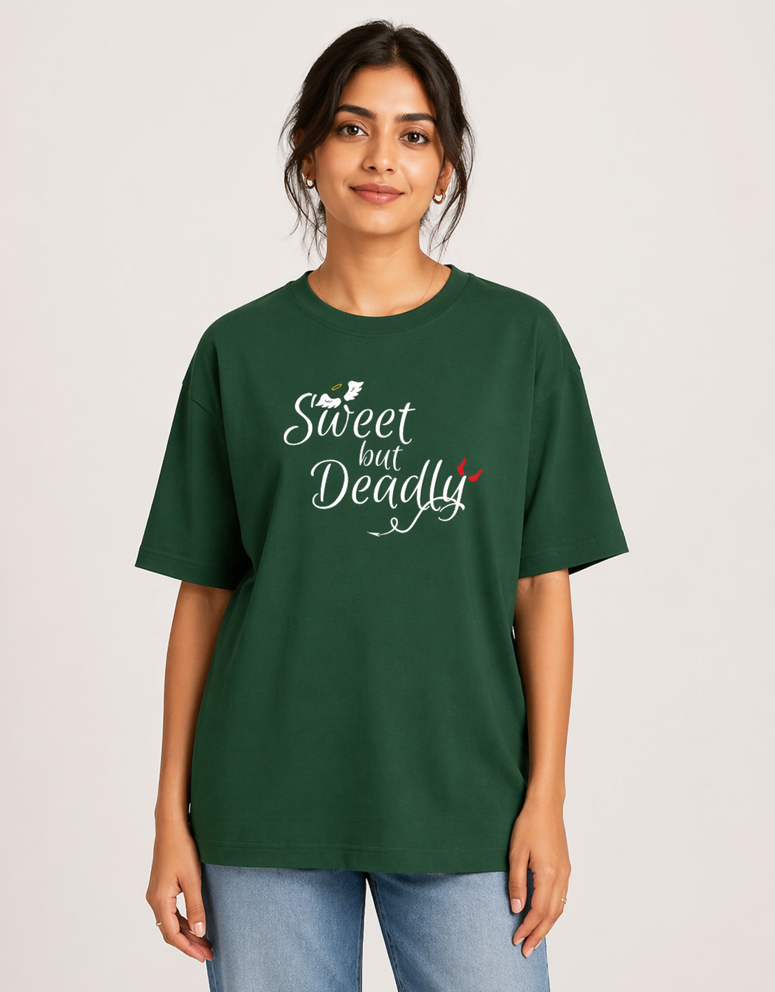 Sweet But Deadly Oversized T-Shirt – 240 GSM Heavyweight Cotton