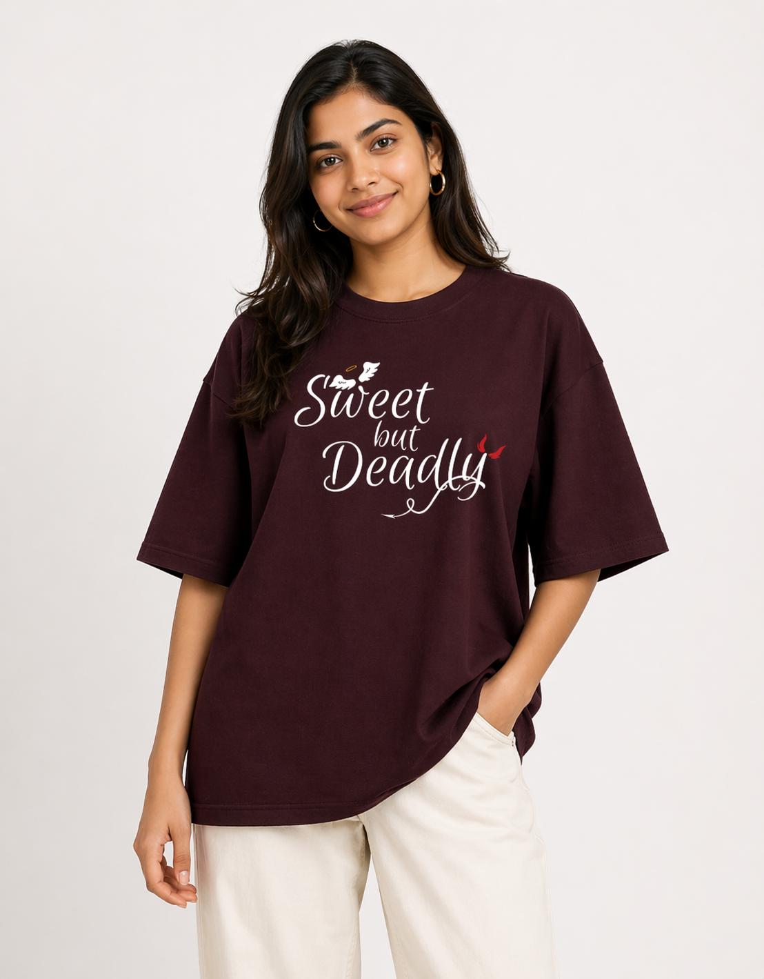 Sweet But Deadly Oversized T-Shirt – 240 GSM Heavyweight Cotton