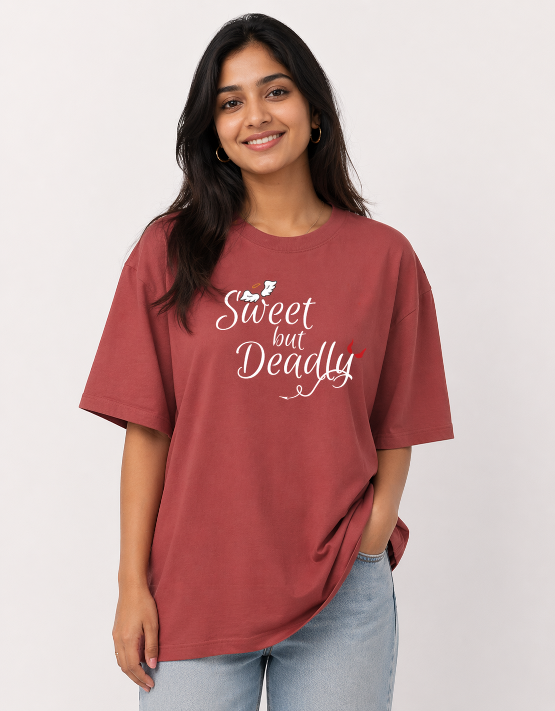 Sweet But Deadly Oversized T-Shirt – 240 GSM Heavyweight Cotton